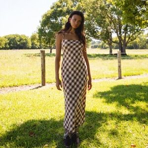 Checkered Midi Dress